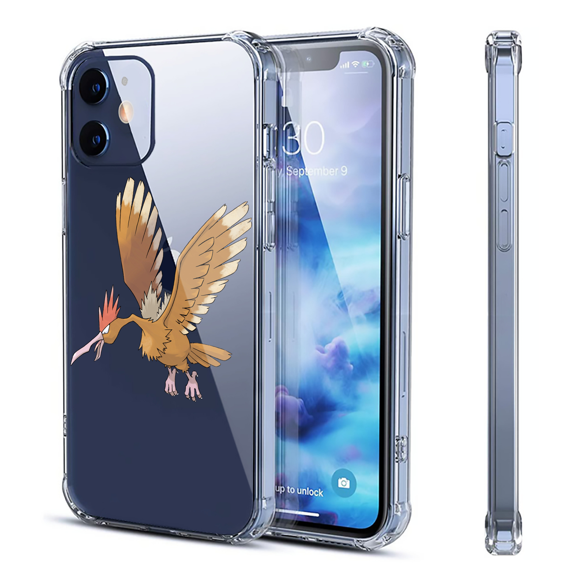 （画像用） ポケットモンスター Pokémon 【iPhone 12シリーズ対応】透明スマホケース（クリアソフトケース）